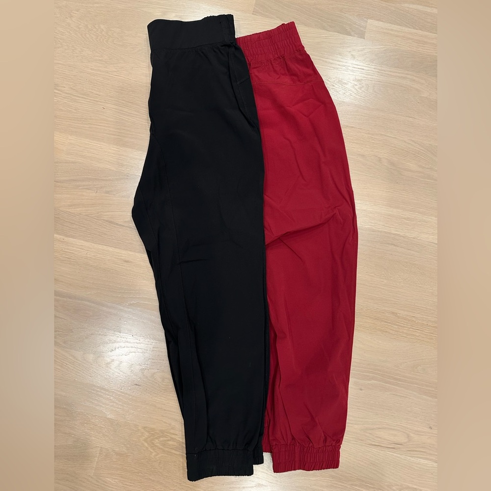 TWO PACK Black and Wine color joggers - XL